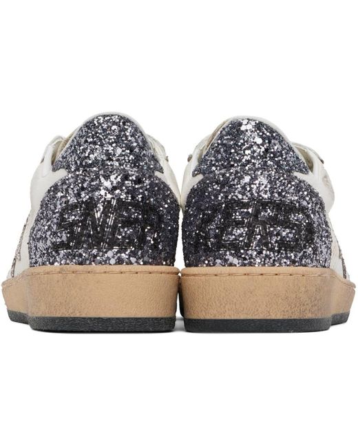 Golden Goose Deluxe Brand Black White & Taupe Ball Star Sneakers