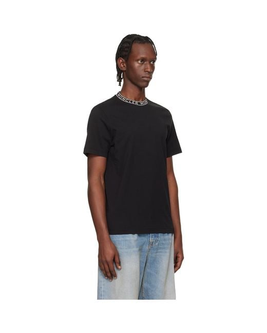 Moncler Black Logo-Trimmed Cotton T-Shirt for men
