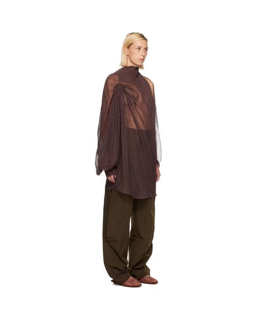 Kiko Kostadinov Brown Caspian Minidress