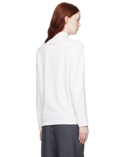 Zegna White Cashco Sweater