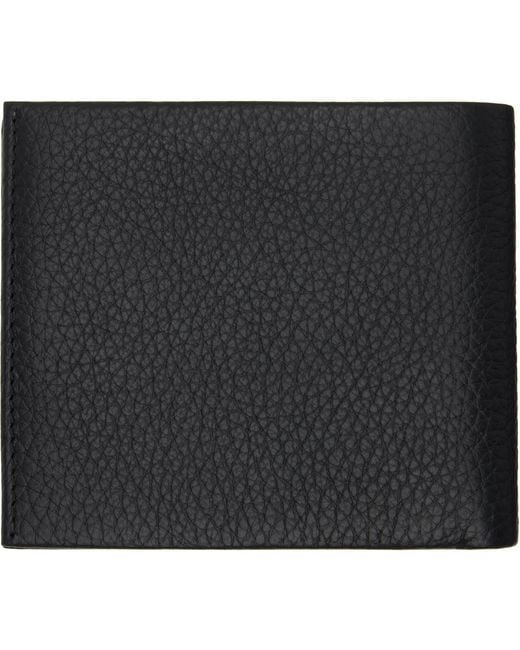 Boss Black Logo Lettering Grained-Leather Wallet for men
