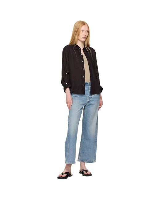 Citizens of Humanity Black Gaucho Vintage Wide Leg Jeans