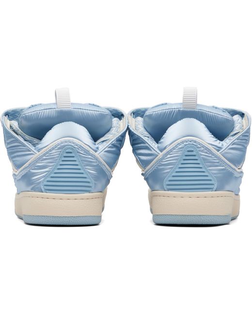 Lanvin Blue Nylon Curb Sneakers for men