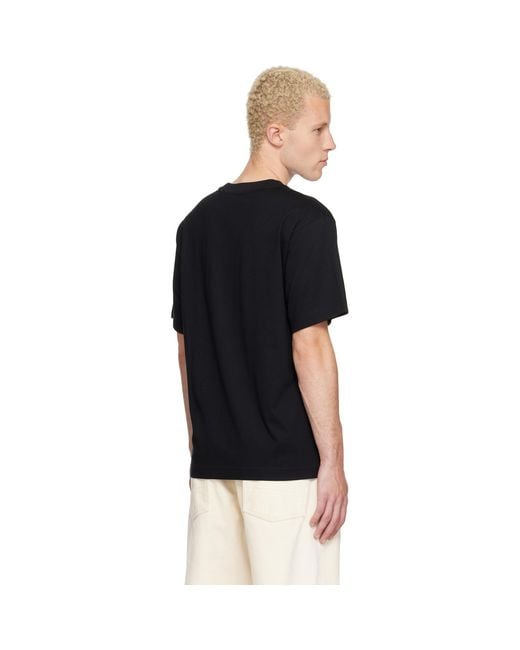 Burberry Black Check Flag Cotton T-Shirt for men