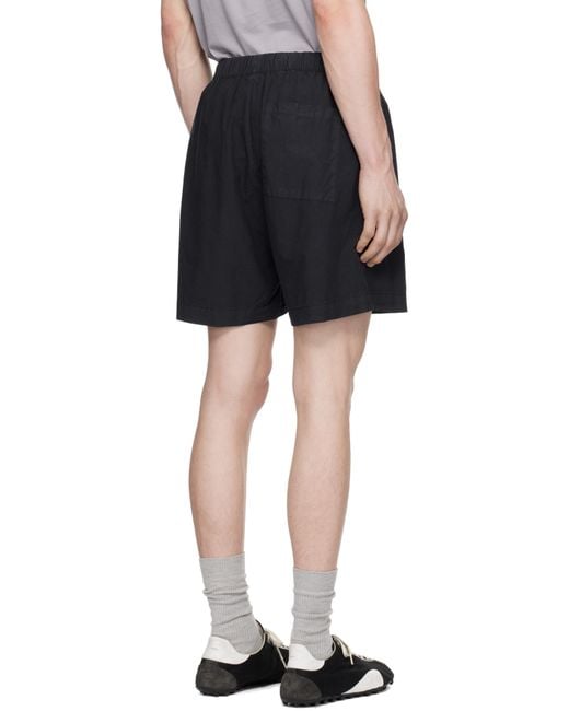 Norse Projects Black Per Cotton Tencel Shorts for men