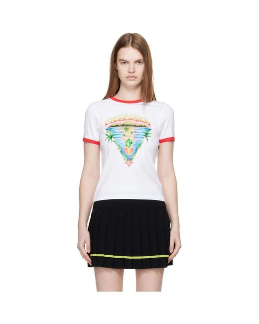 Casablanca Black Longline Ringer T-Shirt