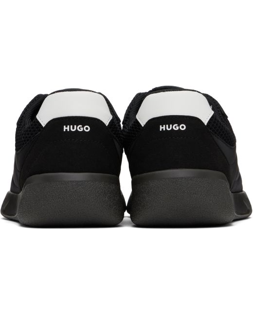【関税込み】Hugo ブラック Football-Inspired スニーカー HUGO Football-Inspired Sneakers in Black for Men | Lyst