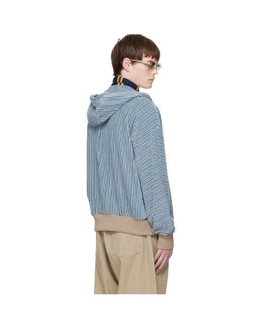 Edward Cuming Blue Flex Hoodie for men