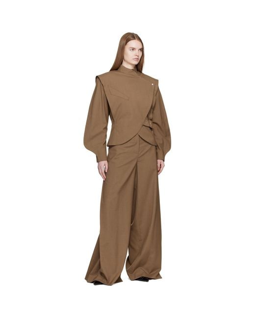 Mugler Brown Super Fine Mela Trousers