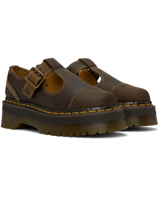 Chaussures oxford de style charles ix bethan brunes en cuir à plateforme Dr. Martens en coloris Black
