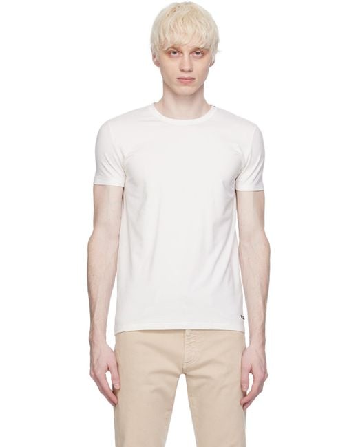 Zegna Multicolor Off-white Round Neck T-shirt for men