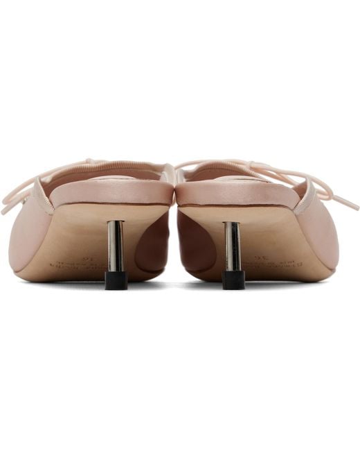 Simone Rocha Pink Embellished Pointe Mule Heels