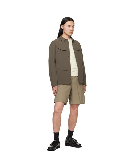 Veilance Brown Taupe Field Softshell Jacket for men