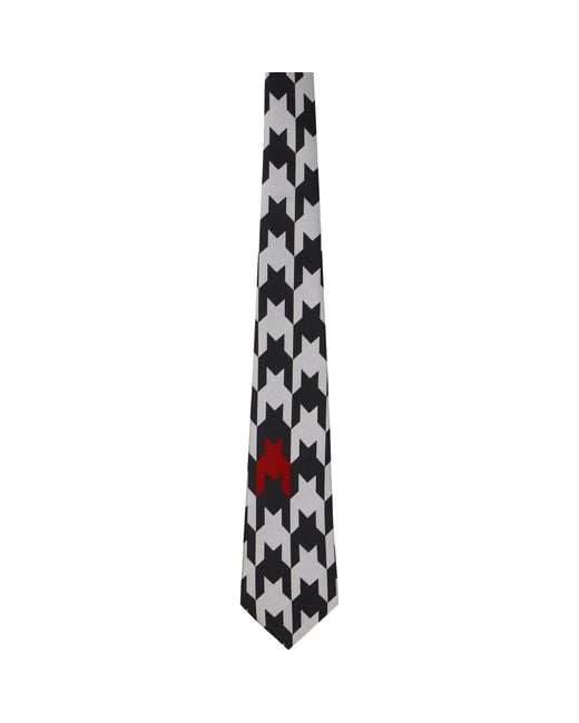 Comme des Garçons Black Silk Geometric Pattern Tie for men