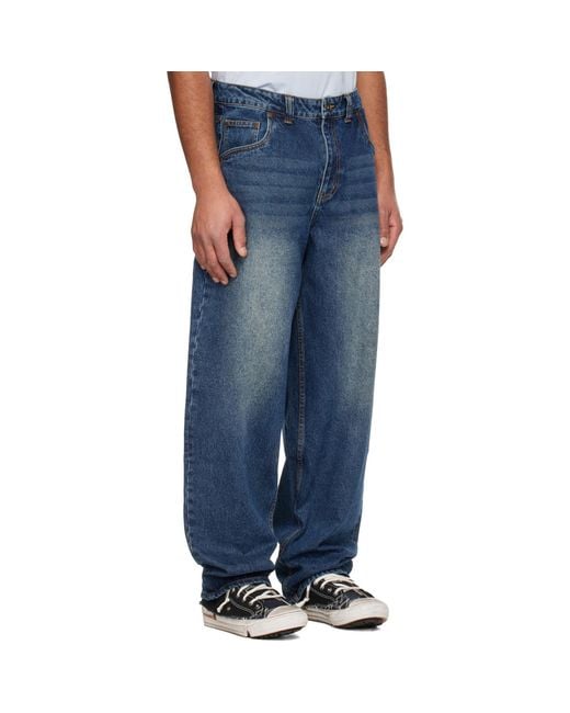 Dime Blue Baggy Jeans for men