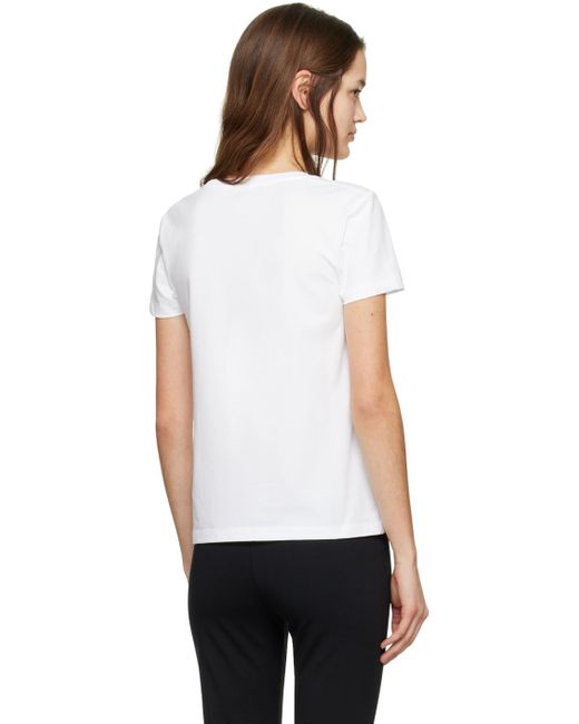 Moschino ホワイト ロゴアップリケ Tシャツ White