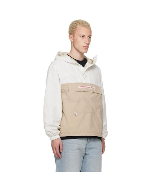 Aape By A Bathing Ape Natural Off- & 'Aape' Main Reversible Jacket for men