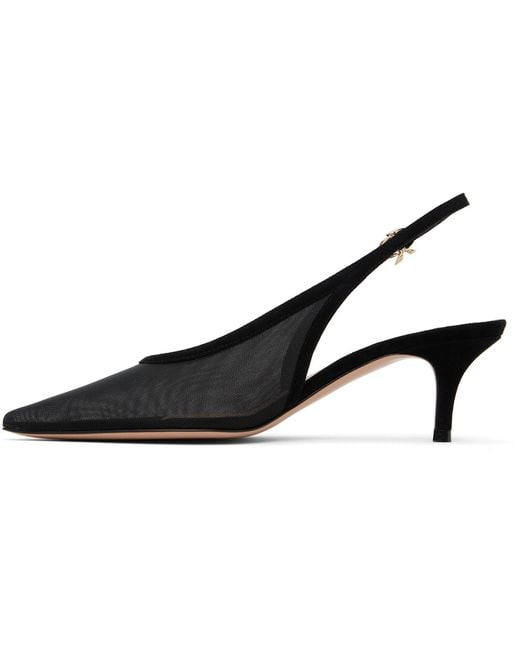 Gianvito Rossi Black Slingback 55 Heels