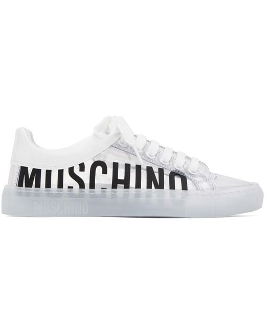 Moschino Black Transparent Logo Sneakers