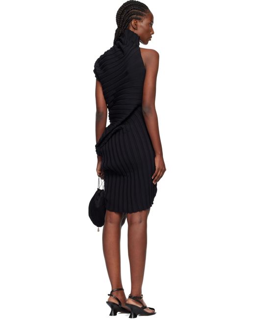 Issey Miyake Women's Black Knit 'As It Is' Minidress