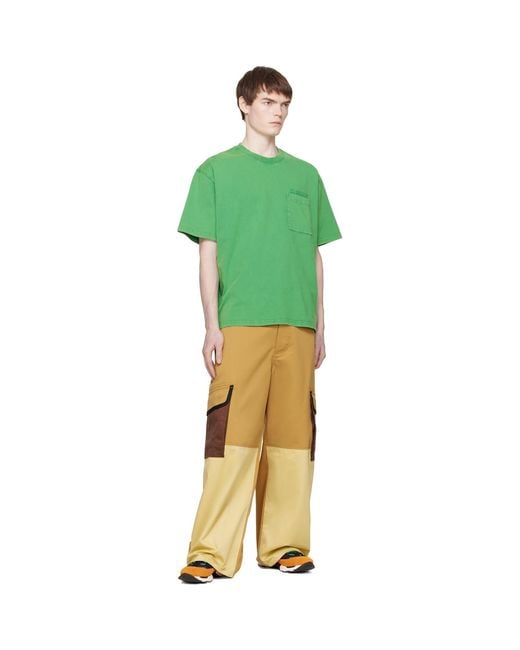 Marni Green Cotton Patches' T-Shirt for men