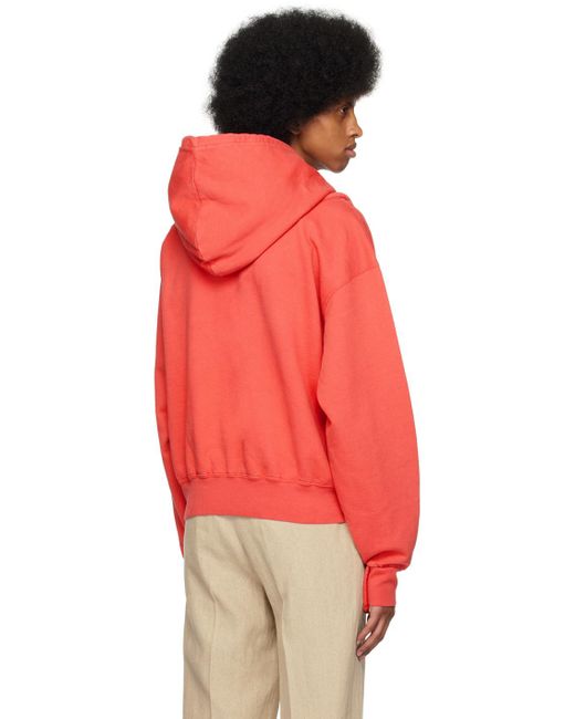 Jacquemus Red 'le Sweatshirt Camargue' Hoodie for Men | Lyst Canada