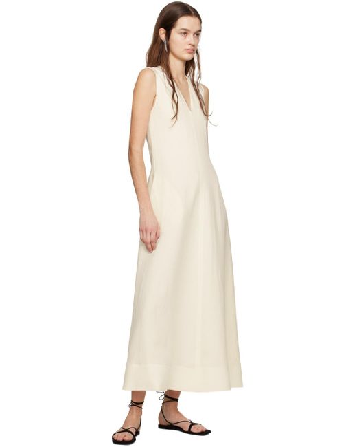 Totême  Multicolor Toteme Off-white V-neck Maxi Dress