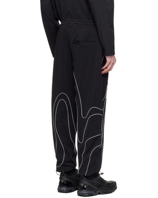 Y-3 Black Piped Track Pants for men