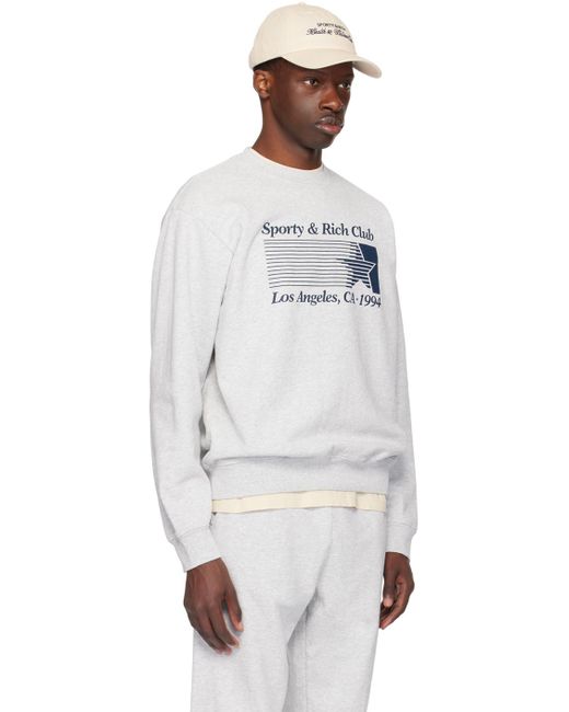 Sporty & Rich Black Starter Sweatshirt for men