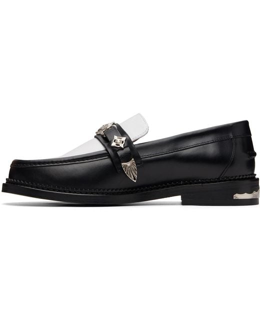 Toga Virilis Black Ssense Exclusive & Metal Loafers for men