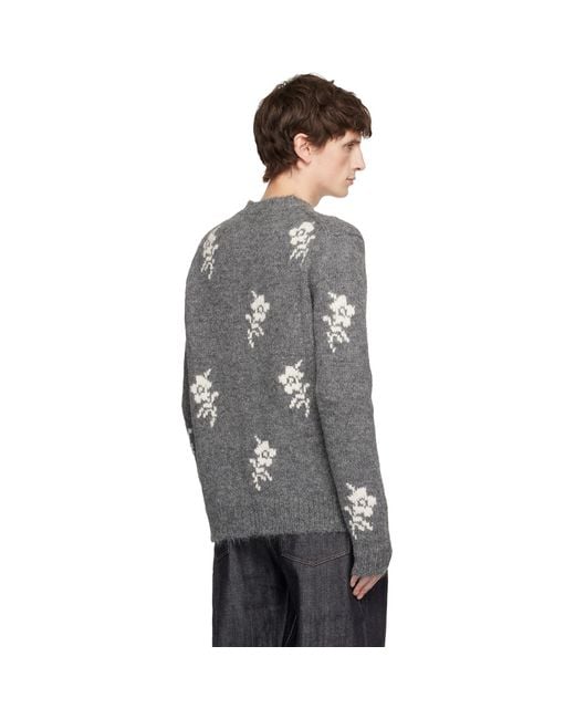Jil Sander Black Wool Blend Crew-Neck Sweater for men
