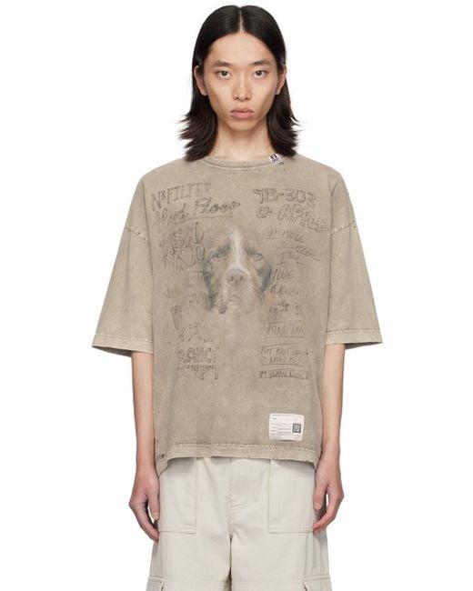 Maison Mihara Yasuhiro Natural Dog T-Shirt for men