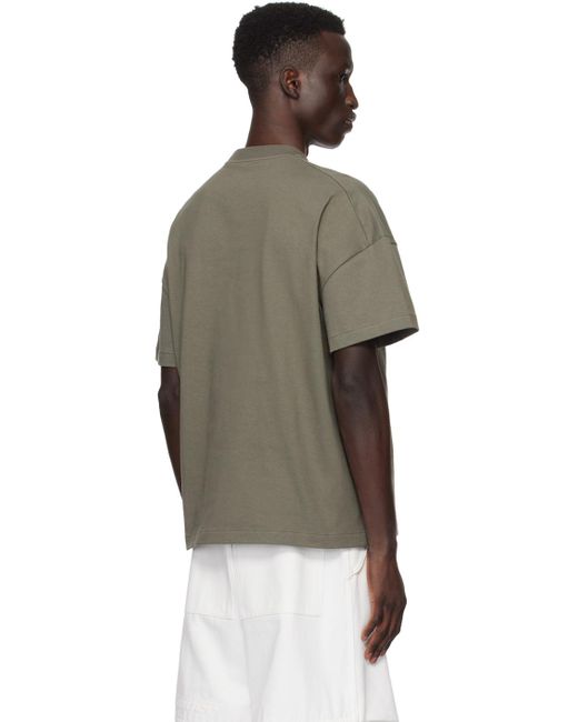 T-shirt vert à logo imprimé Jil Sander pour homme en coloris Green