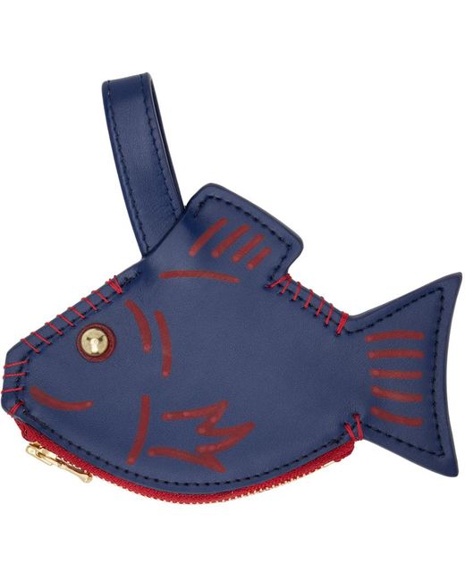 Bode Blue Fish Coin Pouch for men