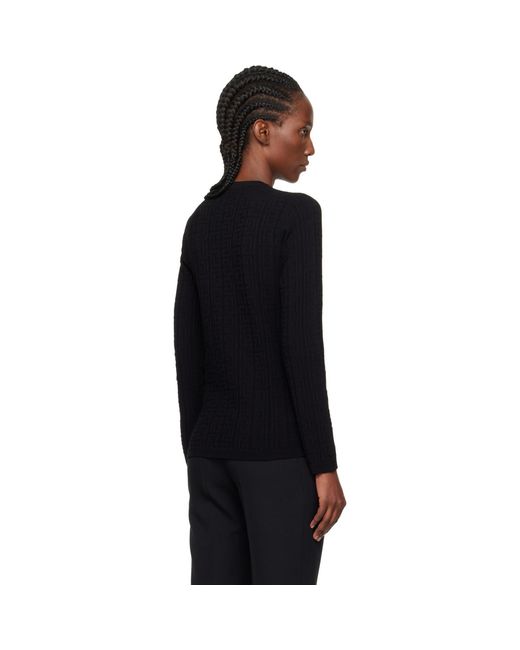 Pull Noir À Monogrammes Balmain en coloris Black