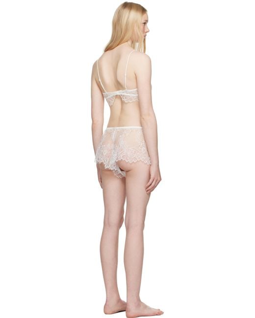 Skims Black Ultra Fine Lace Bralette & Short Set
