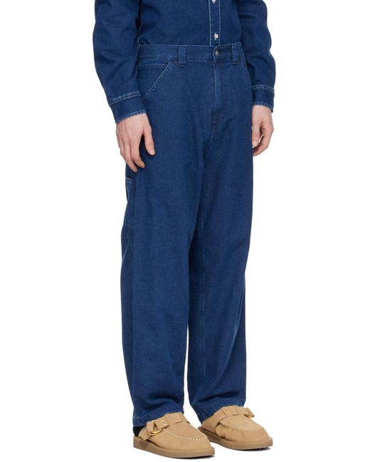 Pantalon de travail indigo en denim Carhartt pour homme en coloris Blue