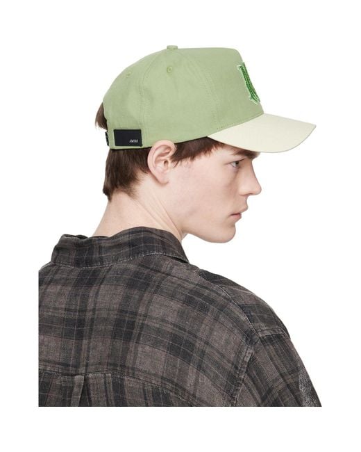 Amiri Green Two Tone Crystal Ma Cap for men