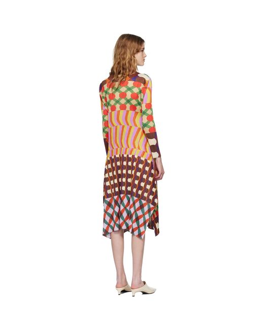 Pleats Please Issey Miyake Black Harmony Midi Dress