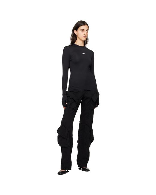 BONBOM Black Biker Long Sleeve T-Shirt