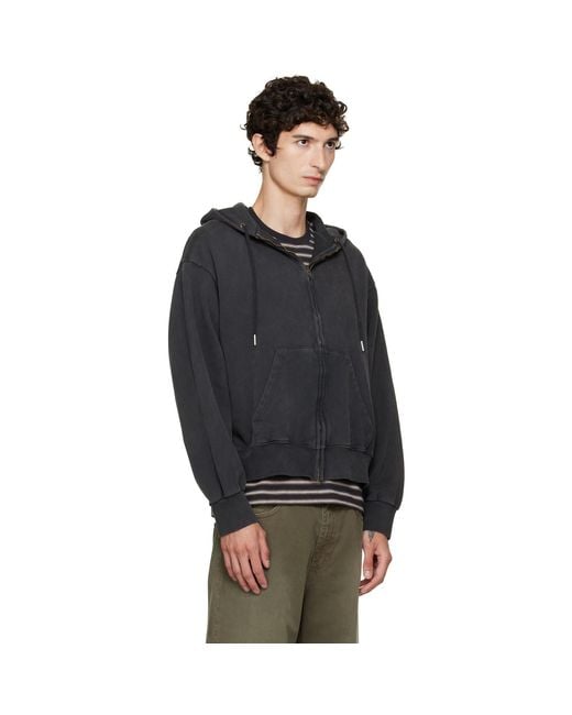 Stockholm Surfboard Club Black Back Logo Zip Hoodie for men