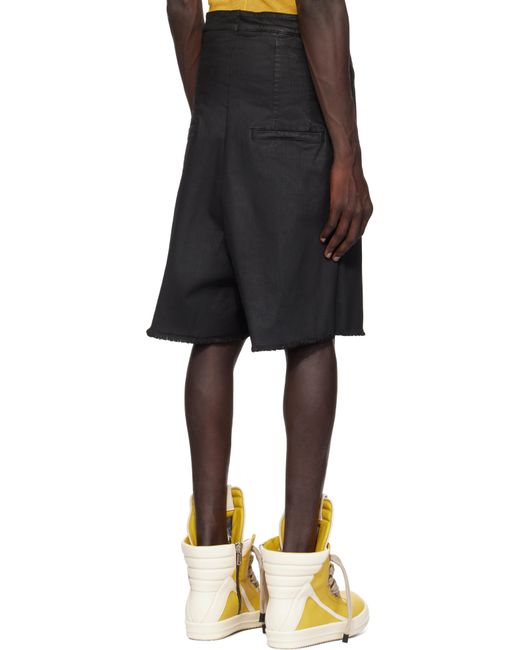 Rick Owens Black Porterville Cutoffs Denim Shorts for men