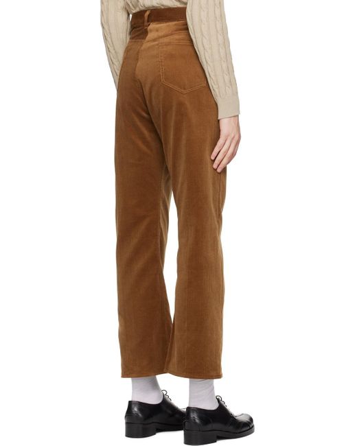 Auralee Brown Finx Trousers for men
