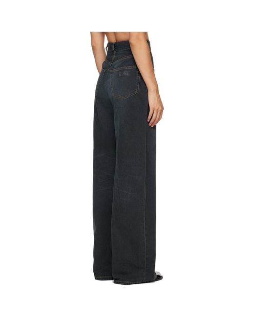 MM6 by Maison Margiela Black Backwards Jeans
