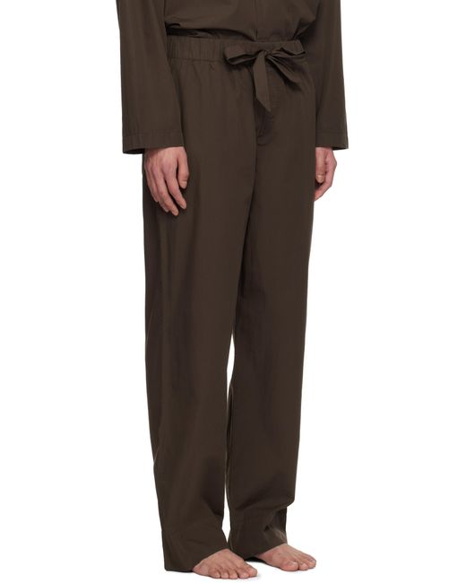 Tekla Black Poplin Pyjama Pants for men