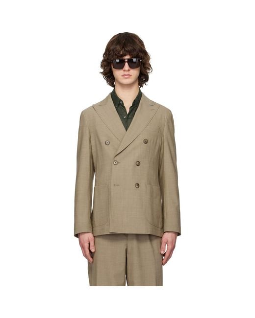 Boss Multicolor Double-Breasted Blazer for men