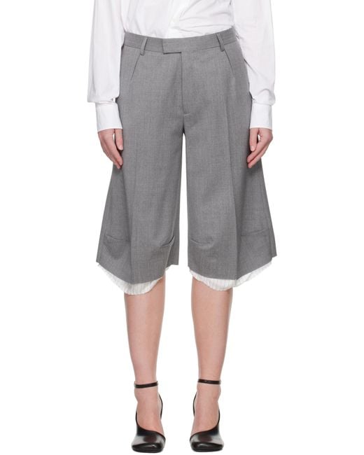 ALAINPAUL Women's Black Knee Tailored Shorts