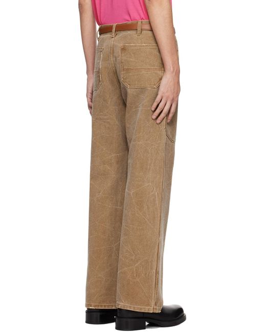 Acne Multicolor Brown Patch Trousers for men