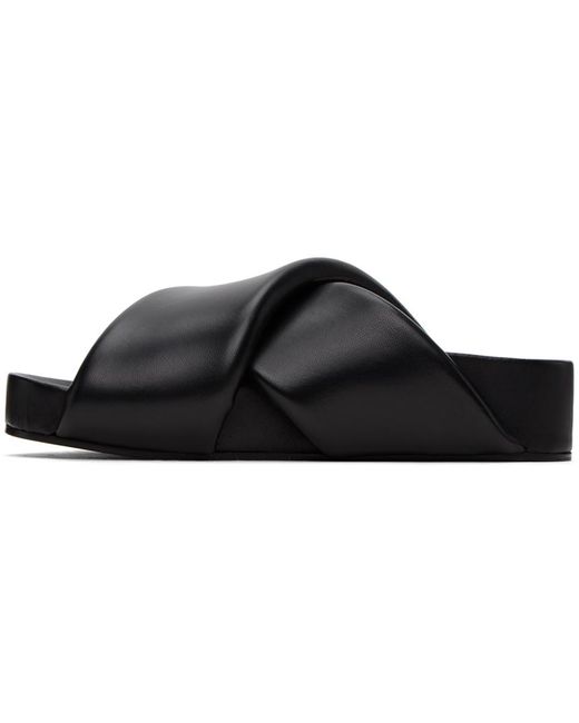 Jil Sander Black Padded Slides