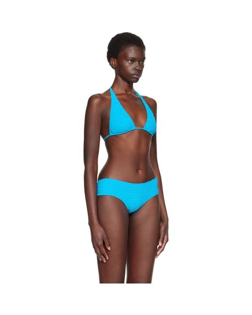 Fruity Booty Blue Halter Bikini Top
